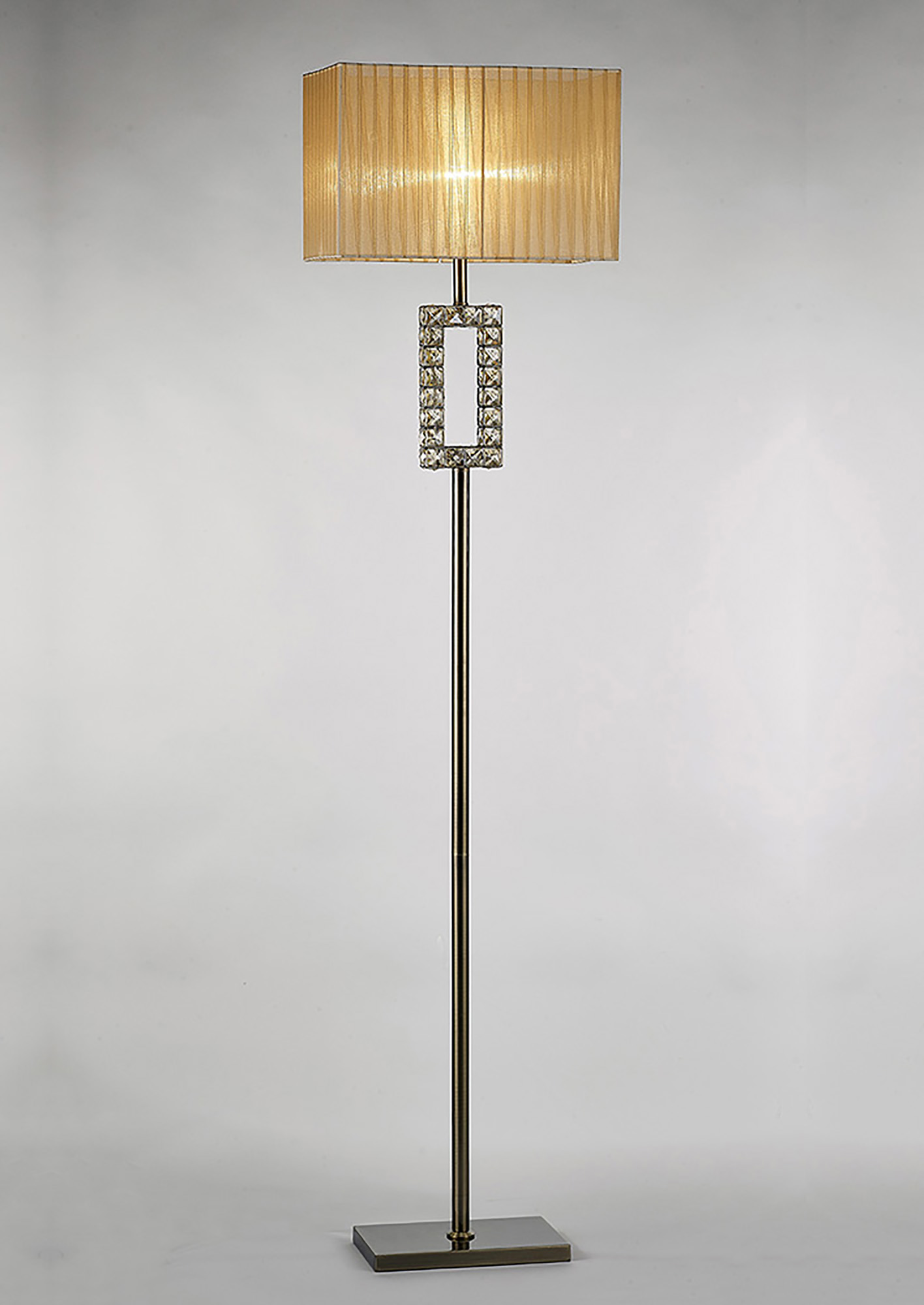 IL31723  Florence Crystal 167cm Floor Lamp 1 Light